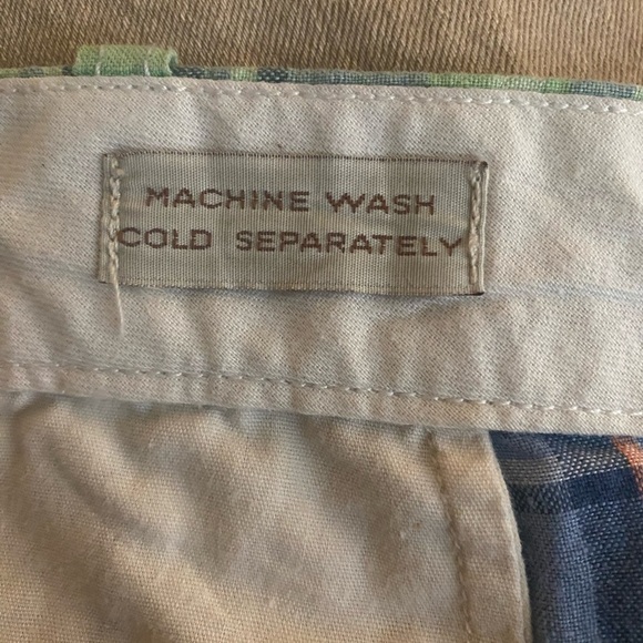 Polo by Ralph Lauren 100% Linen Skater Golf Shorts Green Plaid Plus Size M42 - Picture 4 of 15